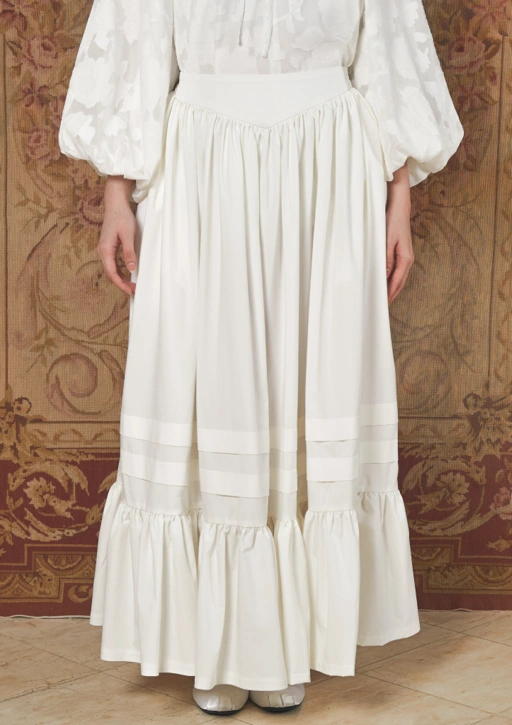 Image of Vivienne Skirt in Broken White