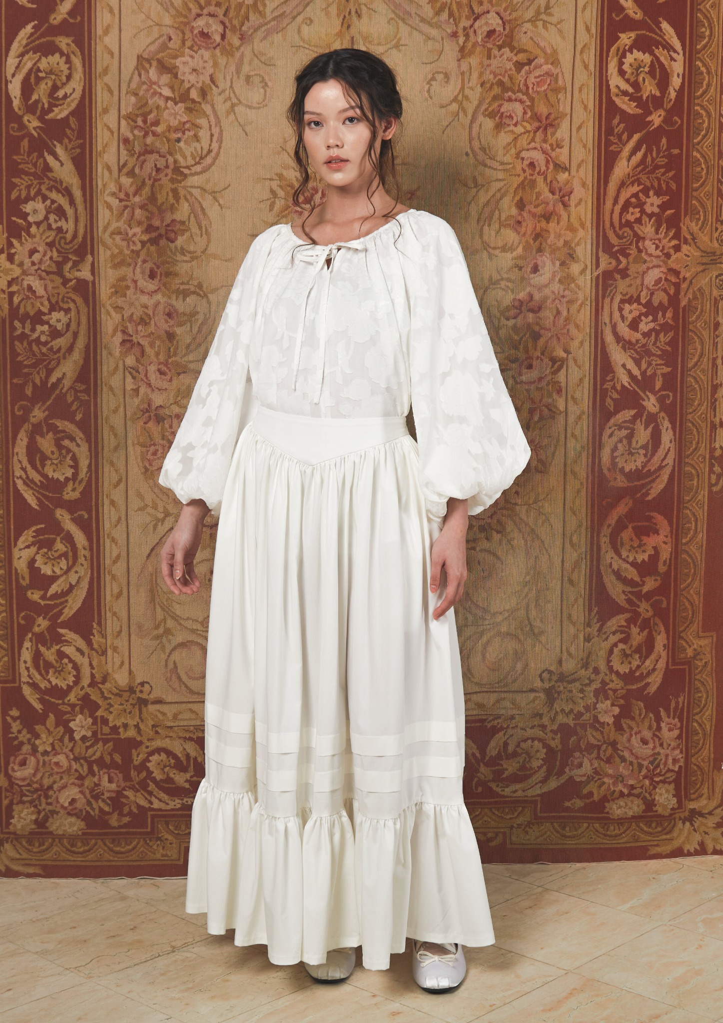 Vivienne Skirt in Broken White