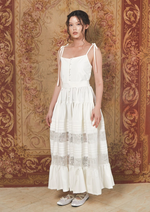 Image of Seraphine Dress in Broken White