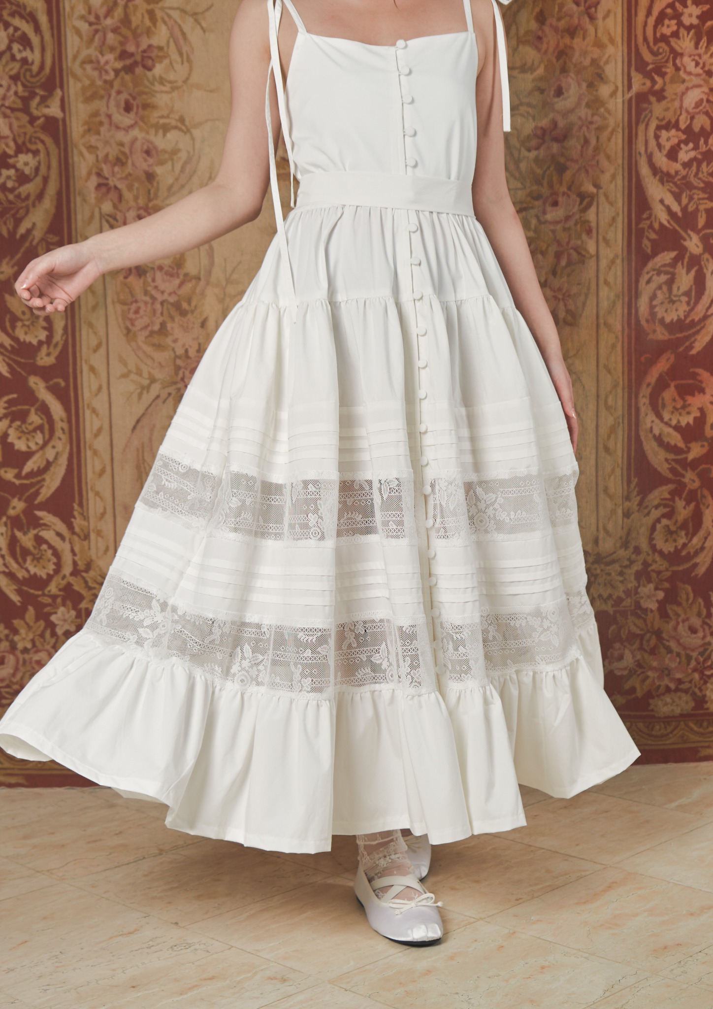 Seraphine Dress in Broken White