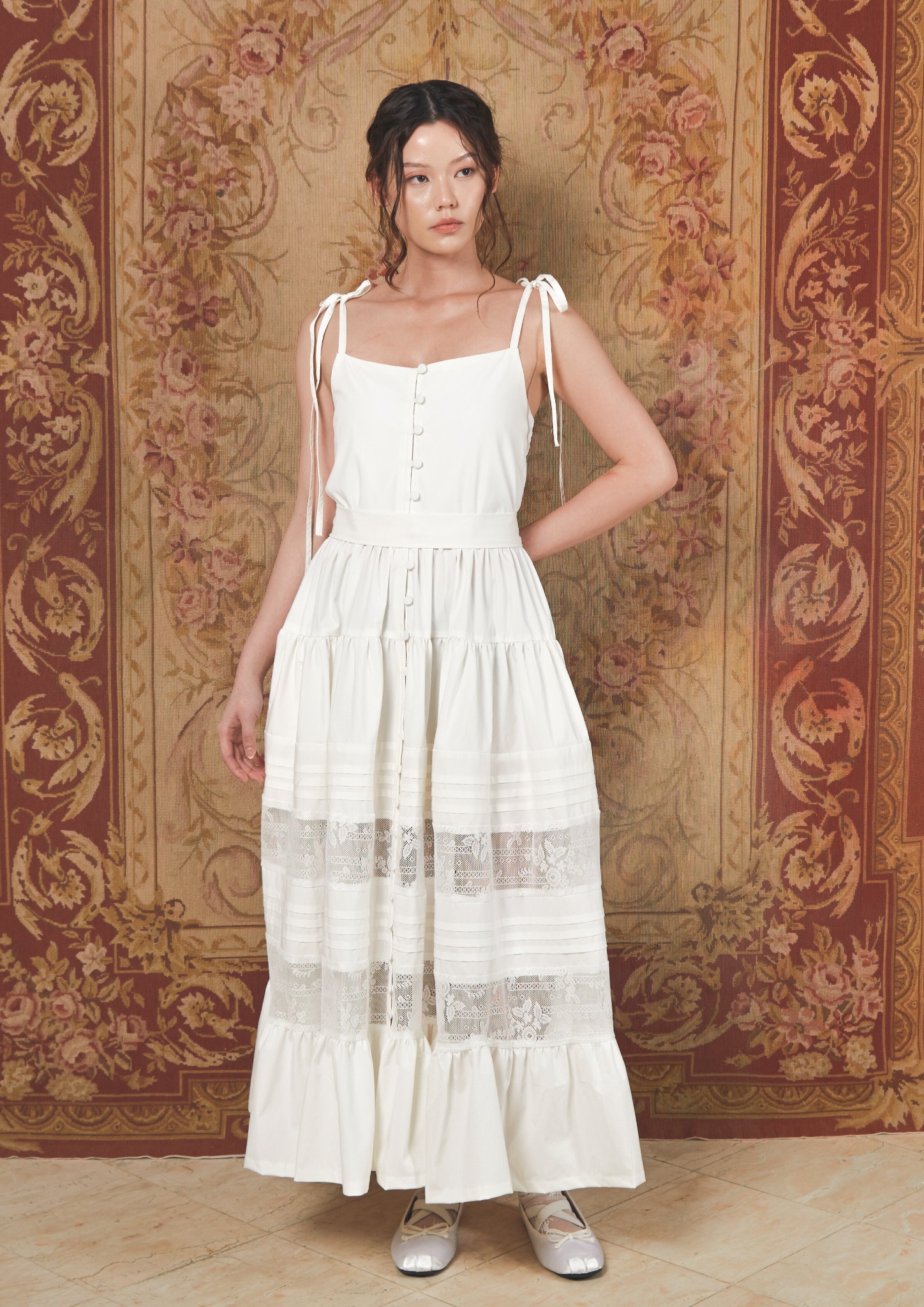 Seraphine Dress in Broken White