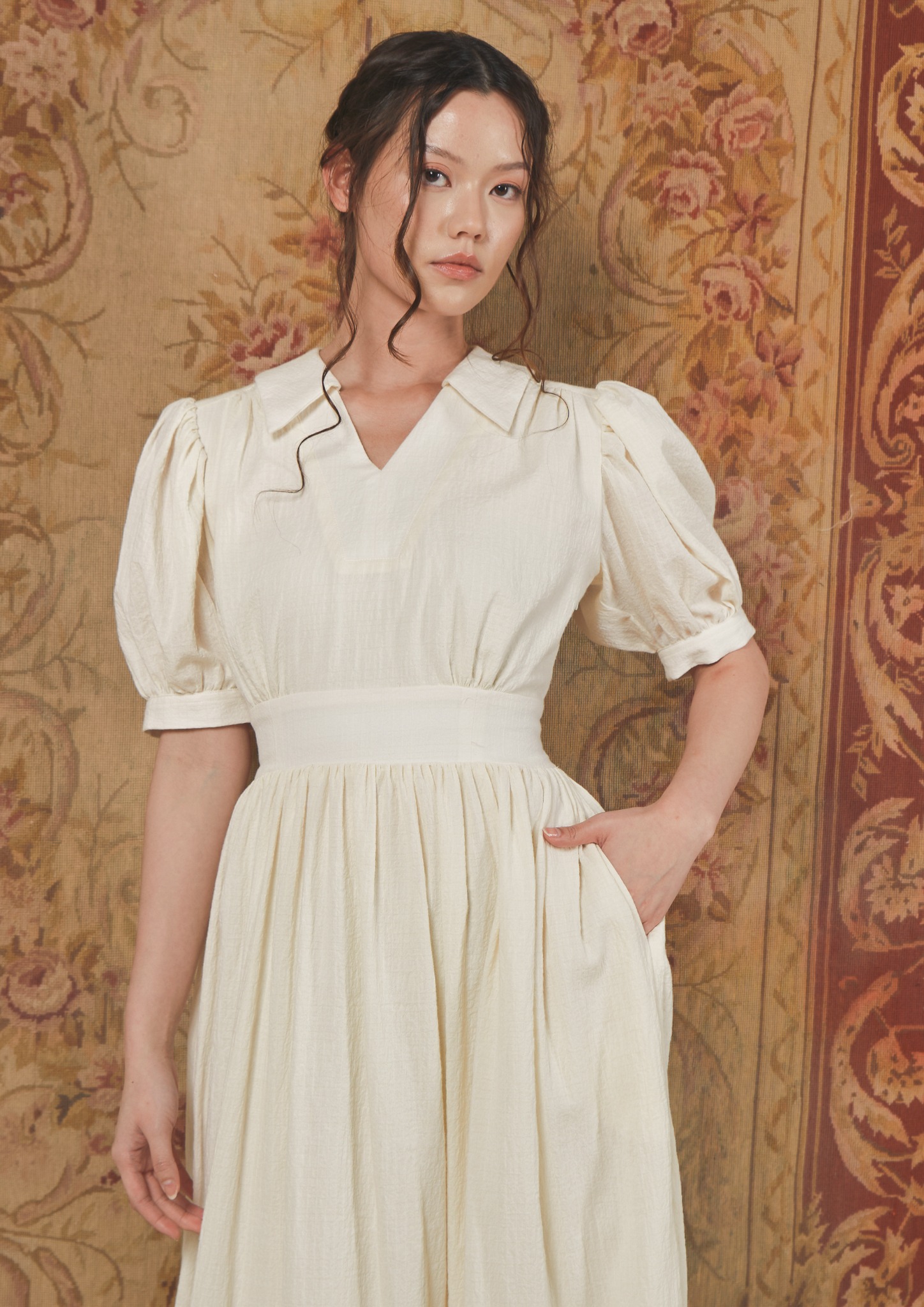 Verena Dress in Beige