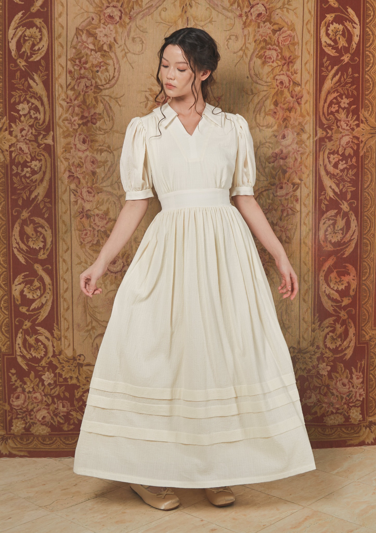Verena Dress in Beige