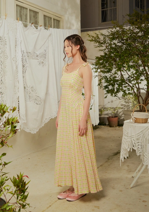 Image of Selene Dress in Checks
