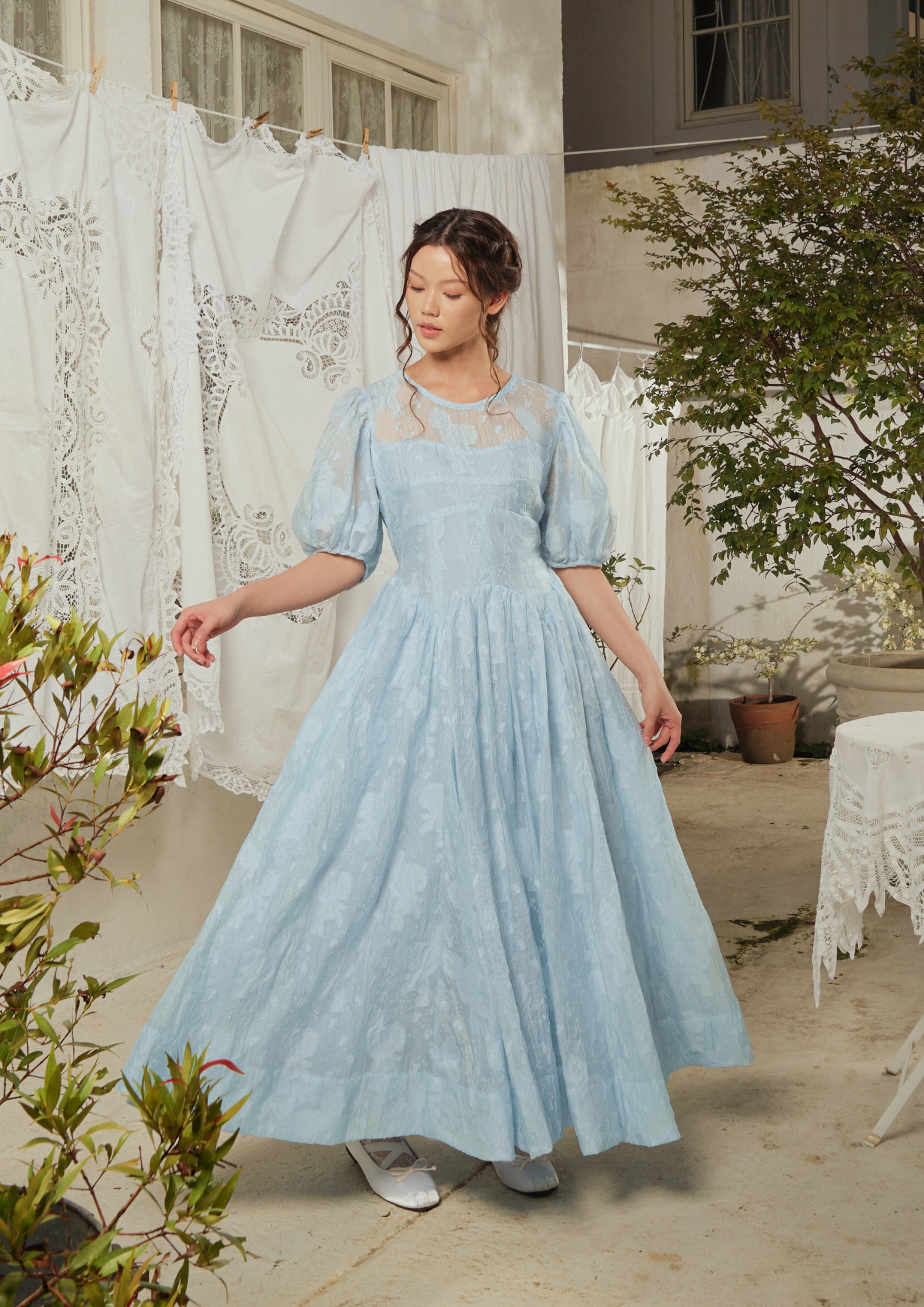 Lucienne Dress in Sky Blue
