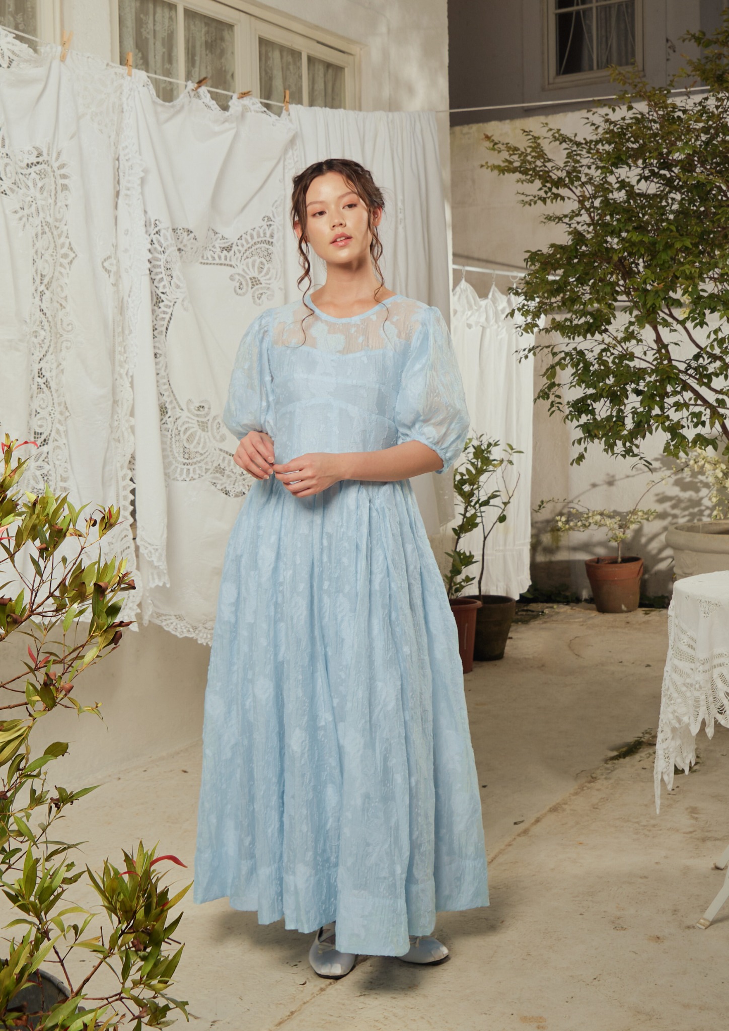 Lucienne Dress in Sky Blue