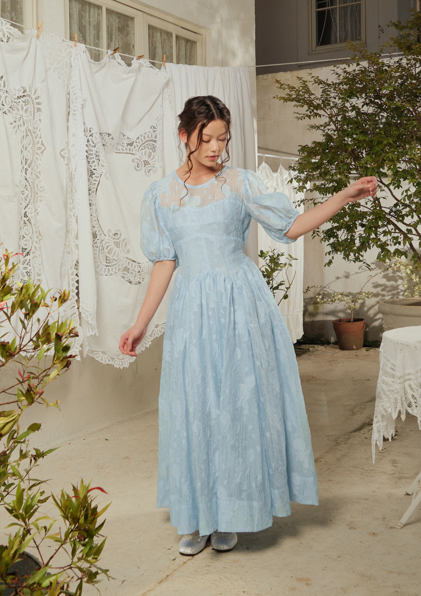Lucienne Dress in Sky Blue