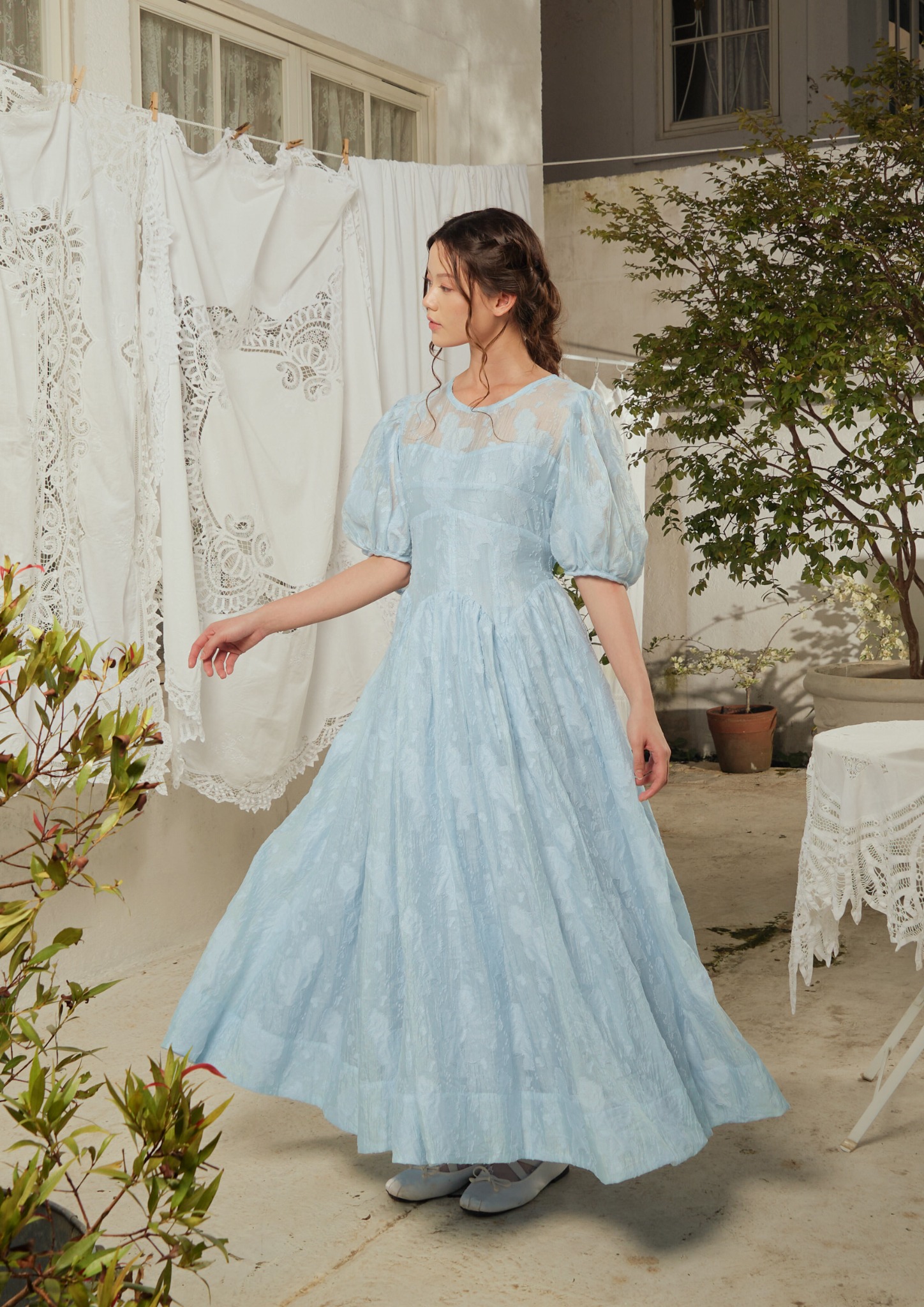 Lucienne Dress in Sky Blue