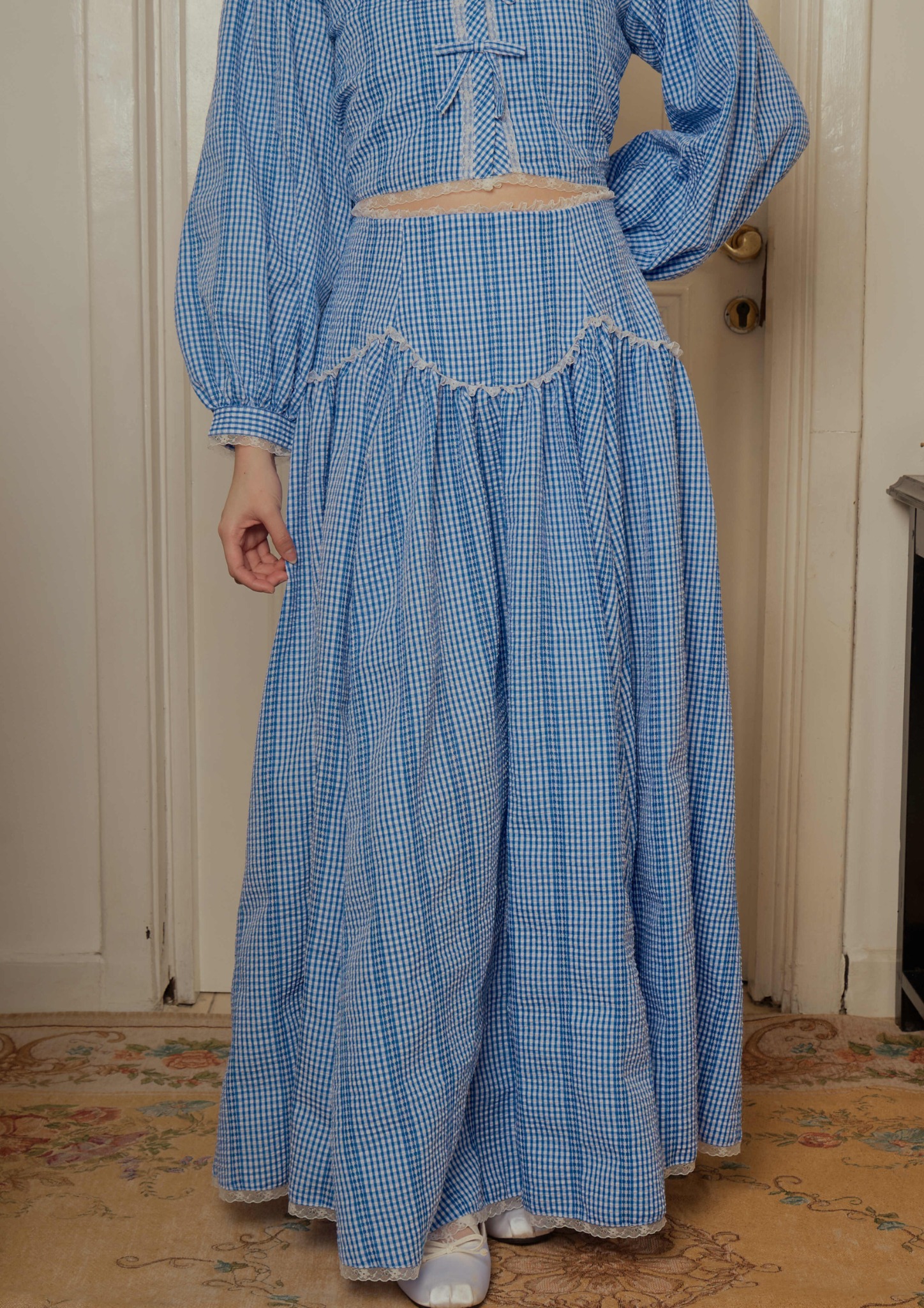 Mai Skirt in Blue Gingham