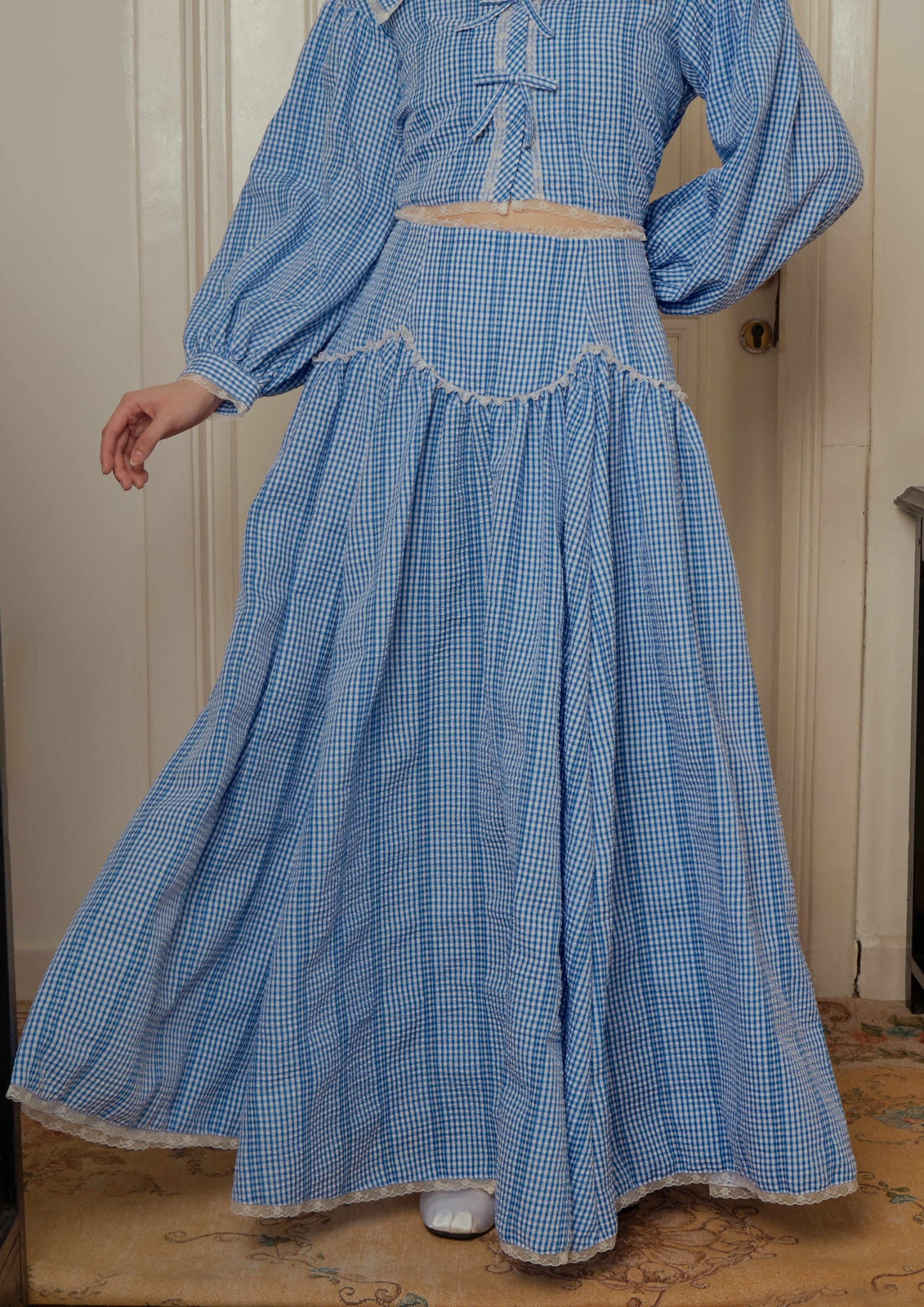 Mai Skirt in Blue Gingham