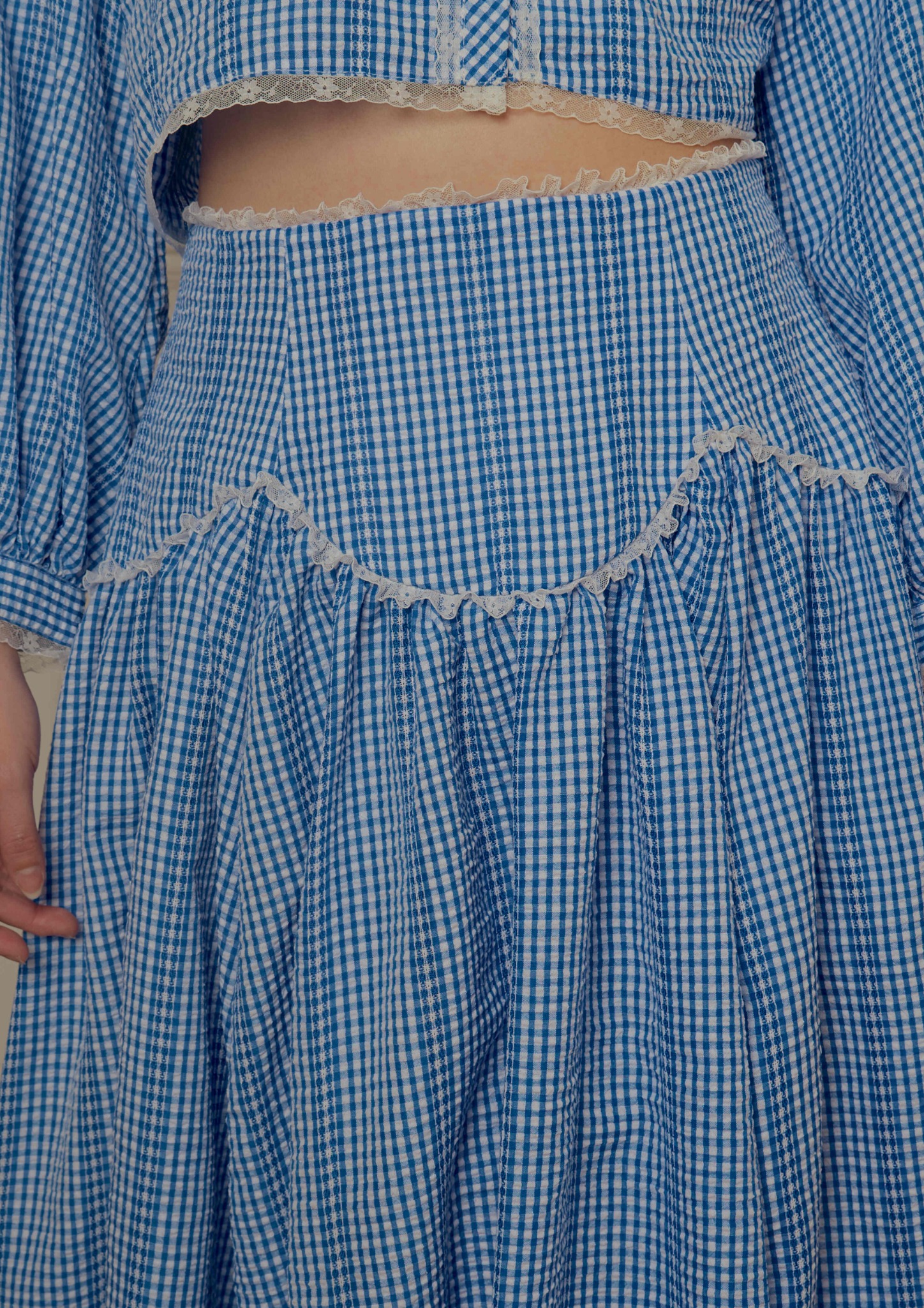 Mai Skirt in Blue Gingham