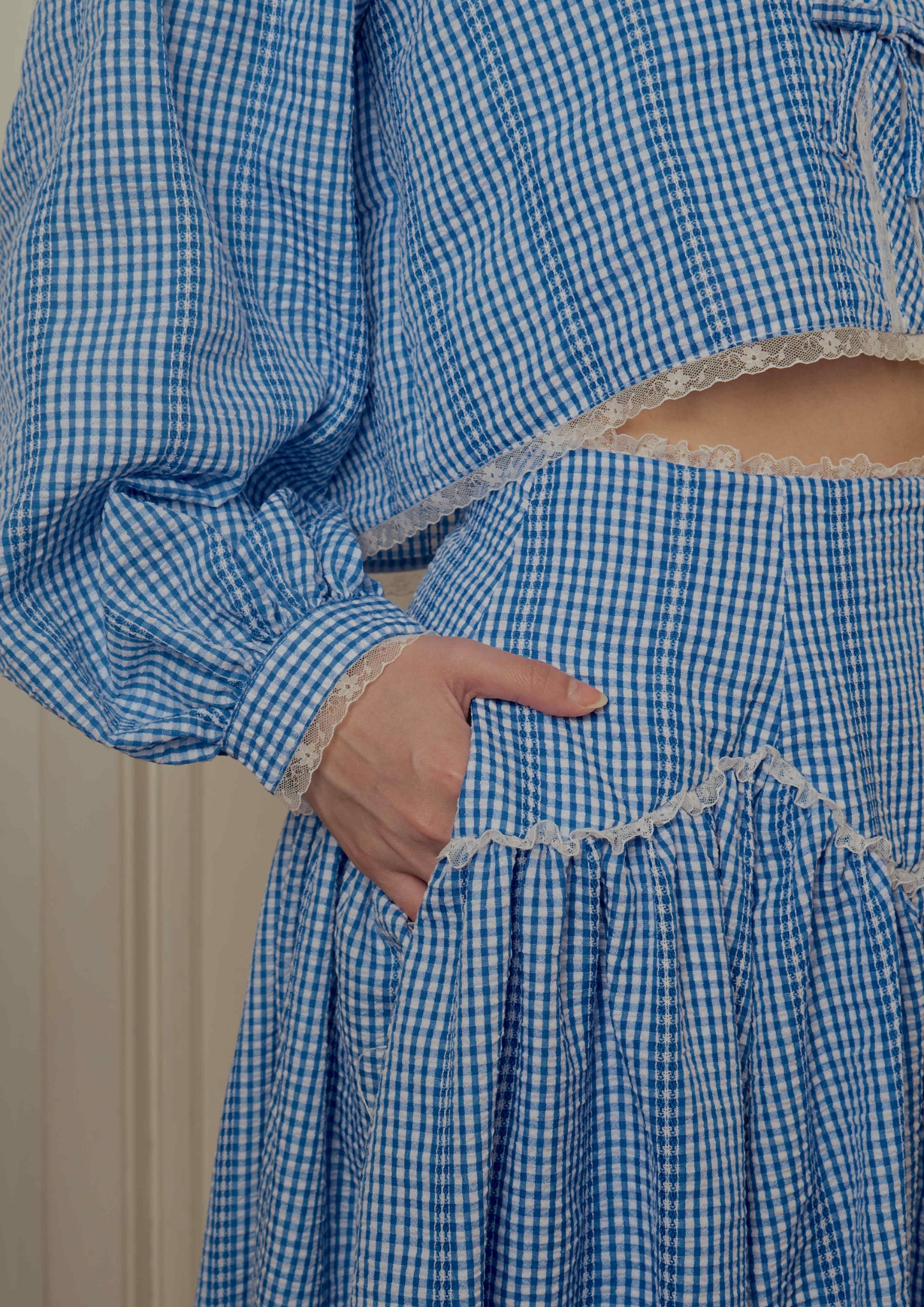 Mai Skirt in Blue Gingham