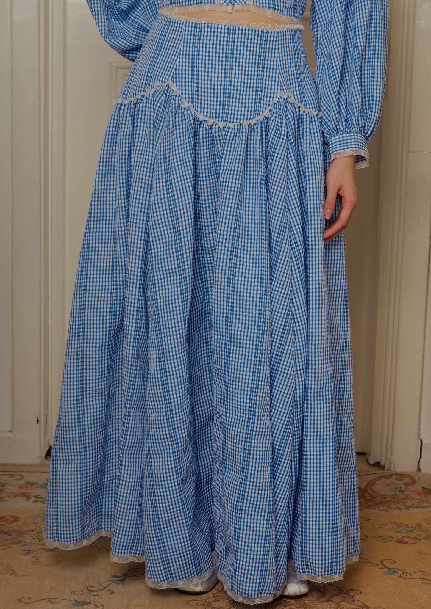 Mai Skirt in Blue Gingham