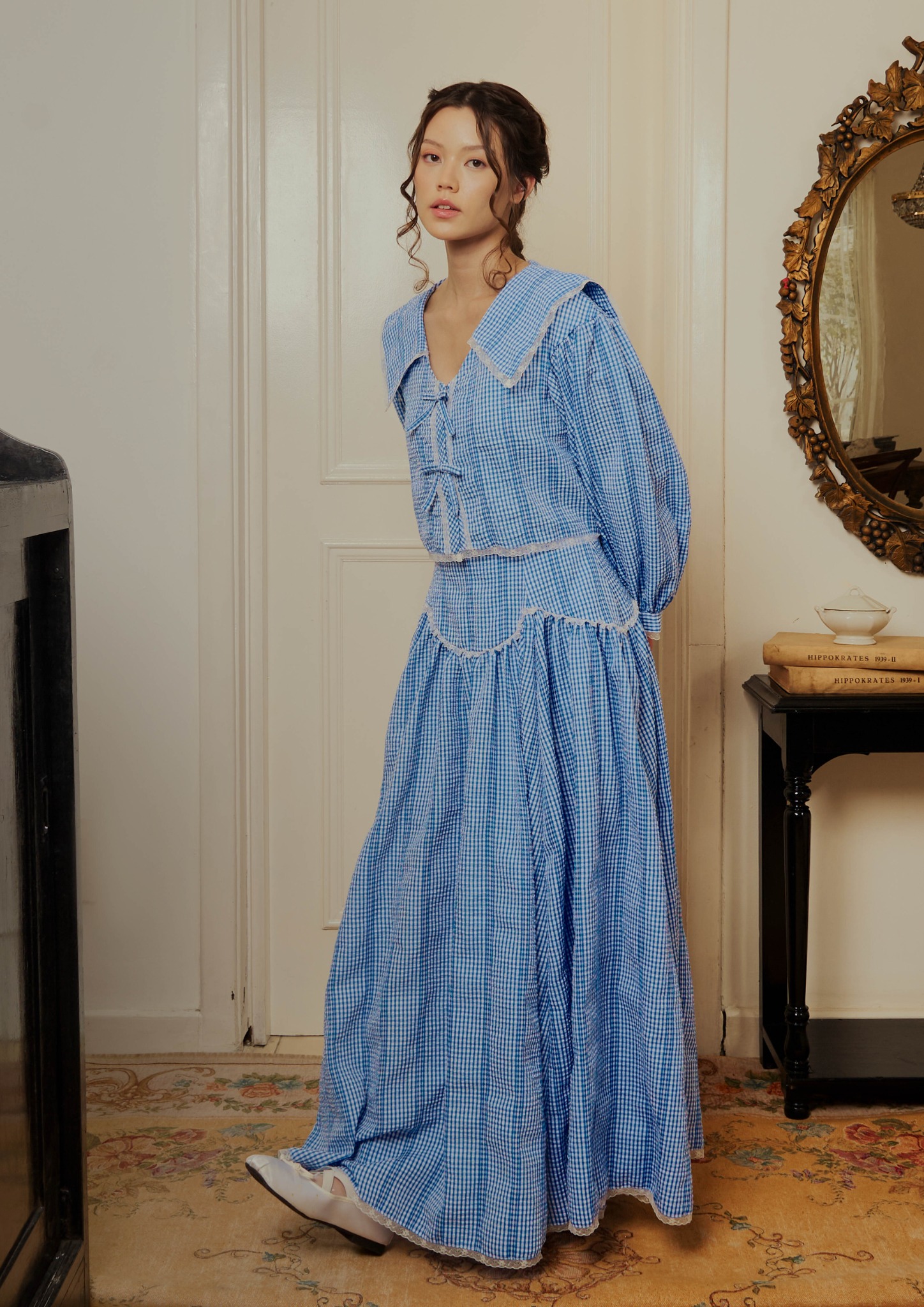 Mai Skirt in Blue Gingham