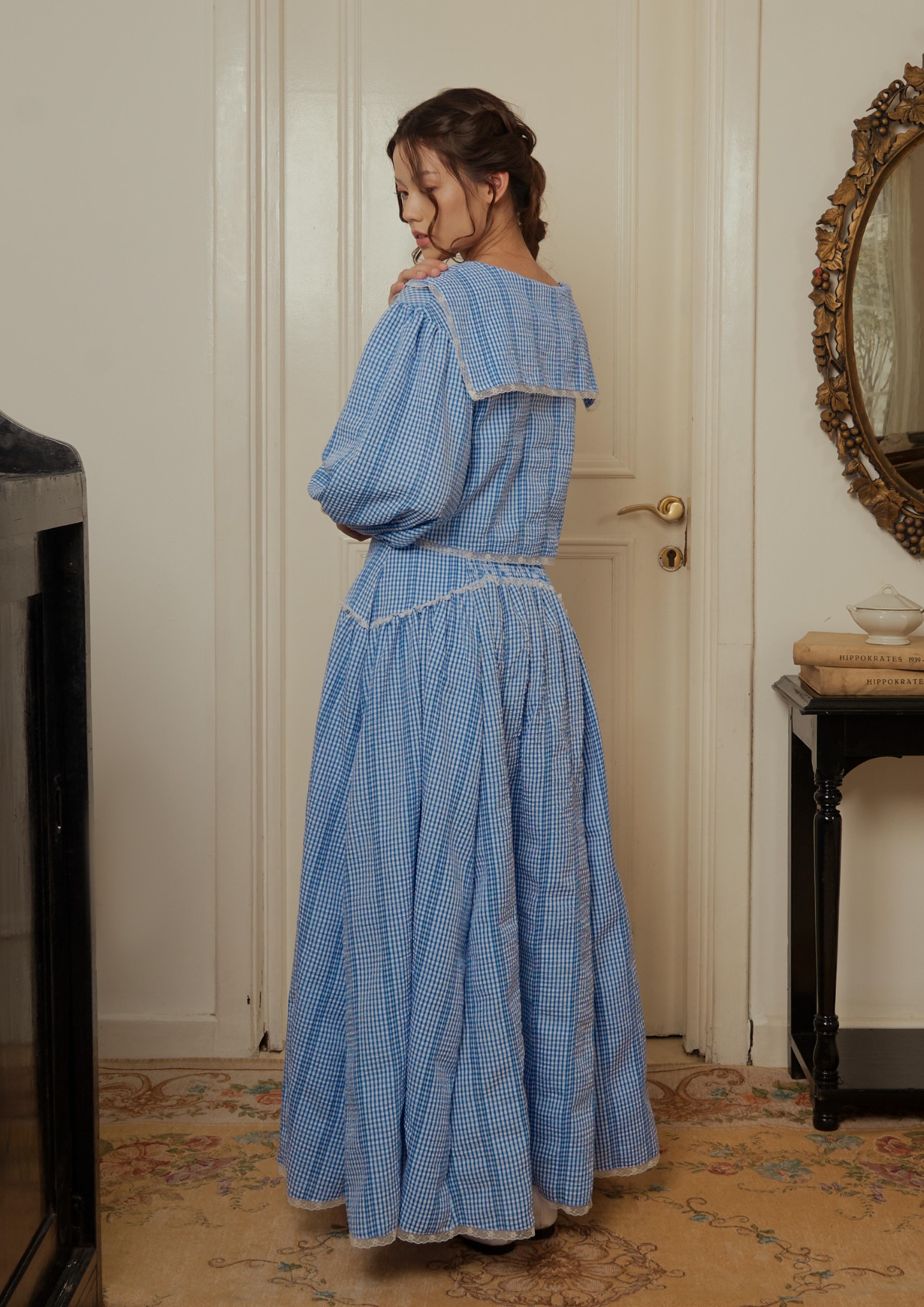 Mai Skirt in Blue Gingham