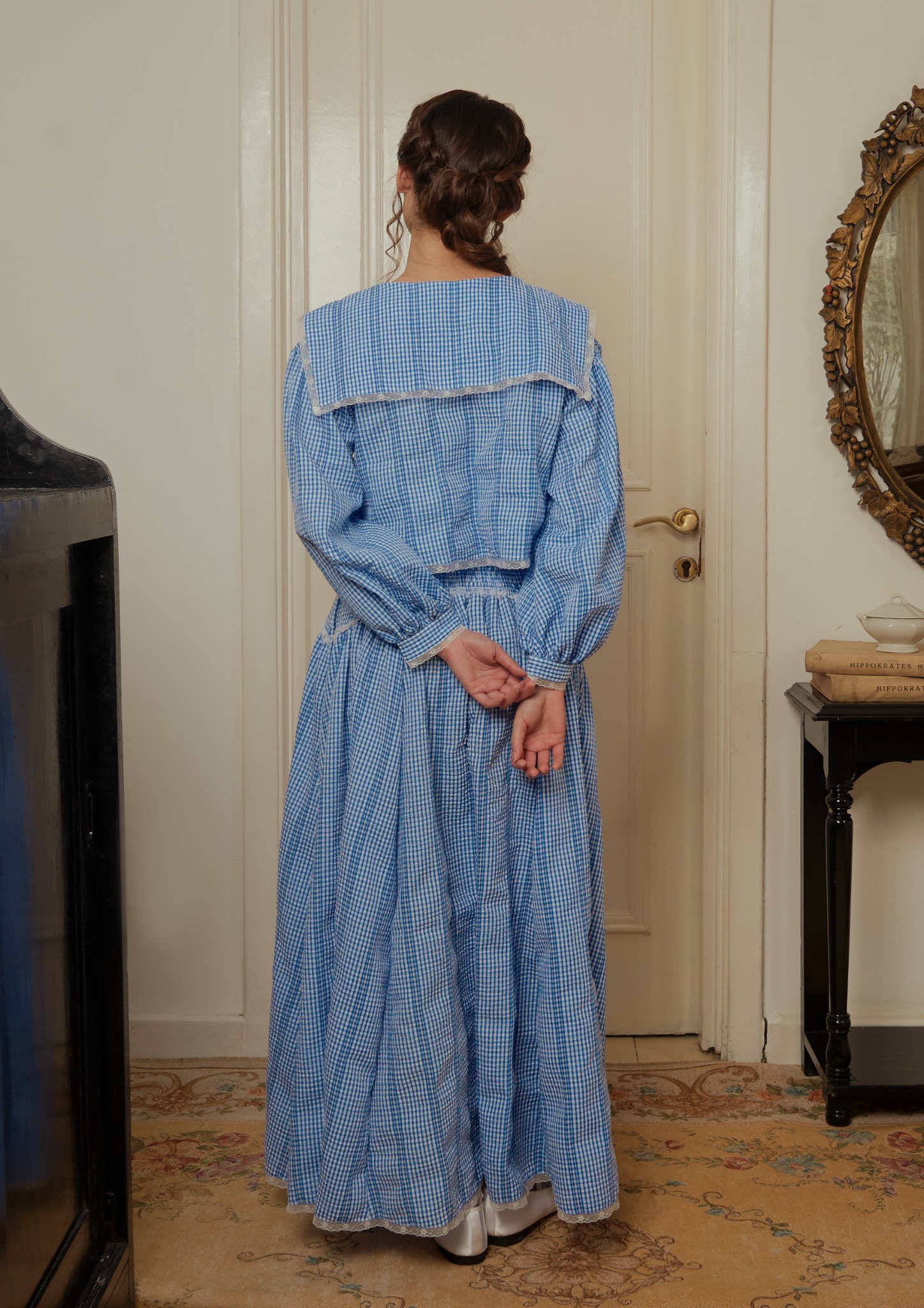 Mai Skirt in Blue Gingham