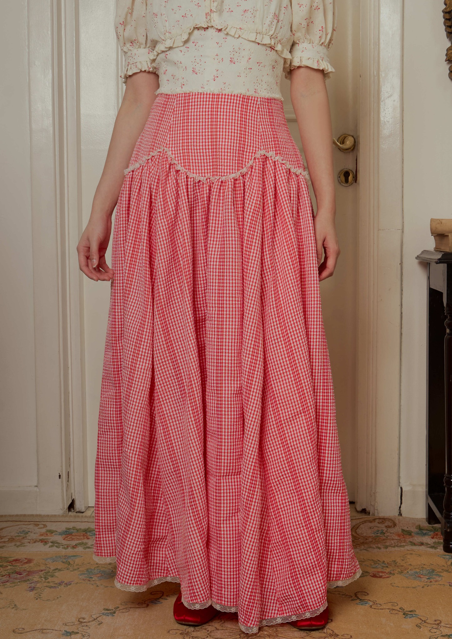 Mai Skirt in Red Gingham
