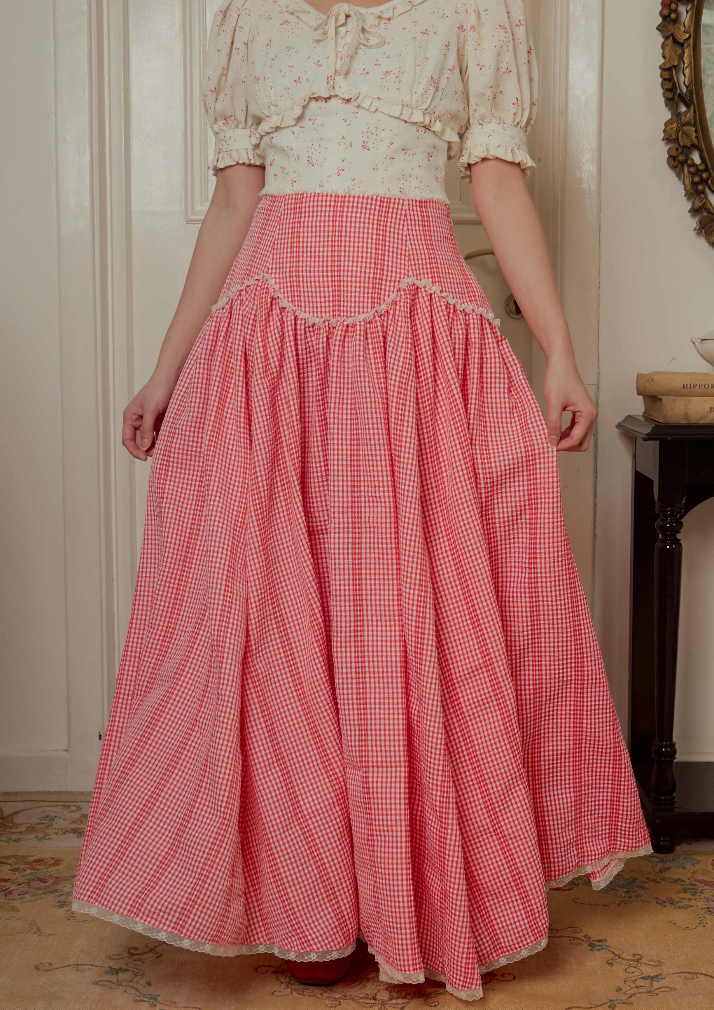 Mai Skirt in Red Gingham