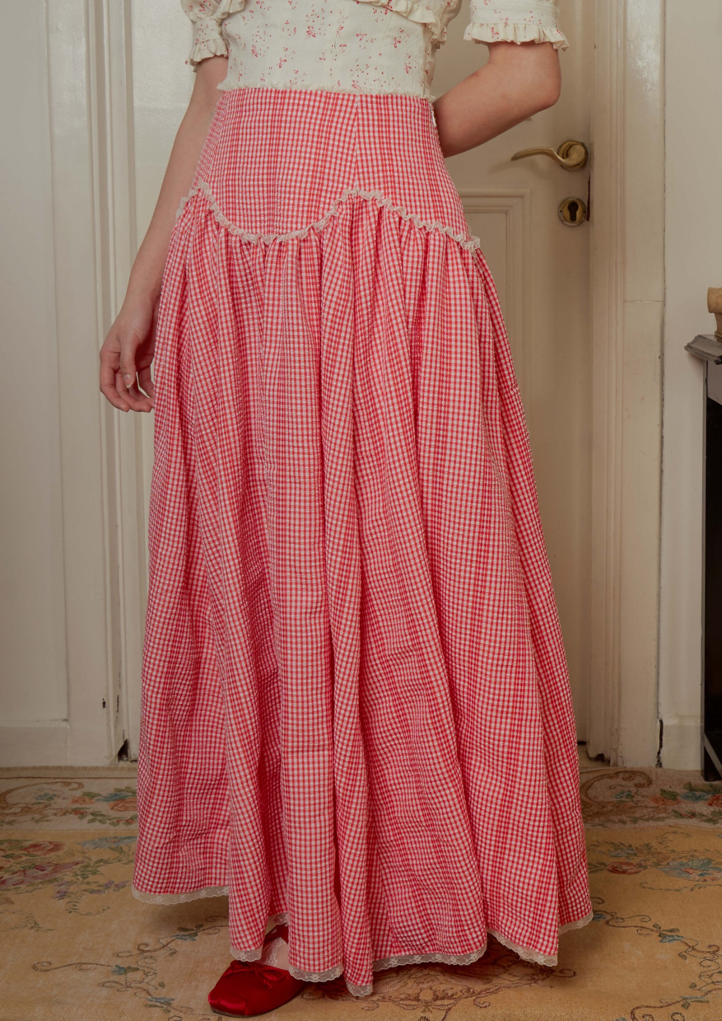 Mai Skirt in Red Gingham
