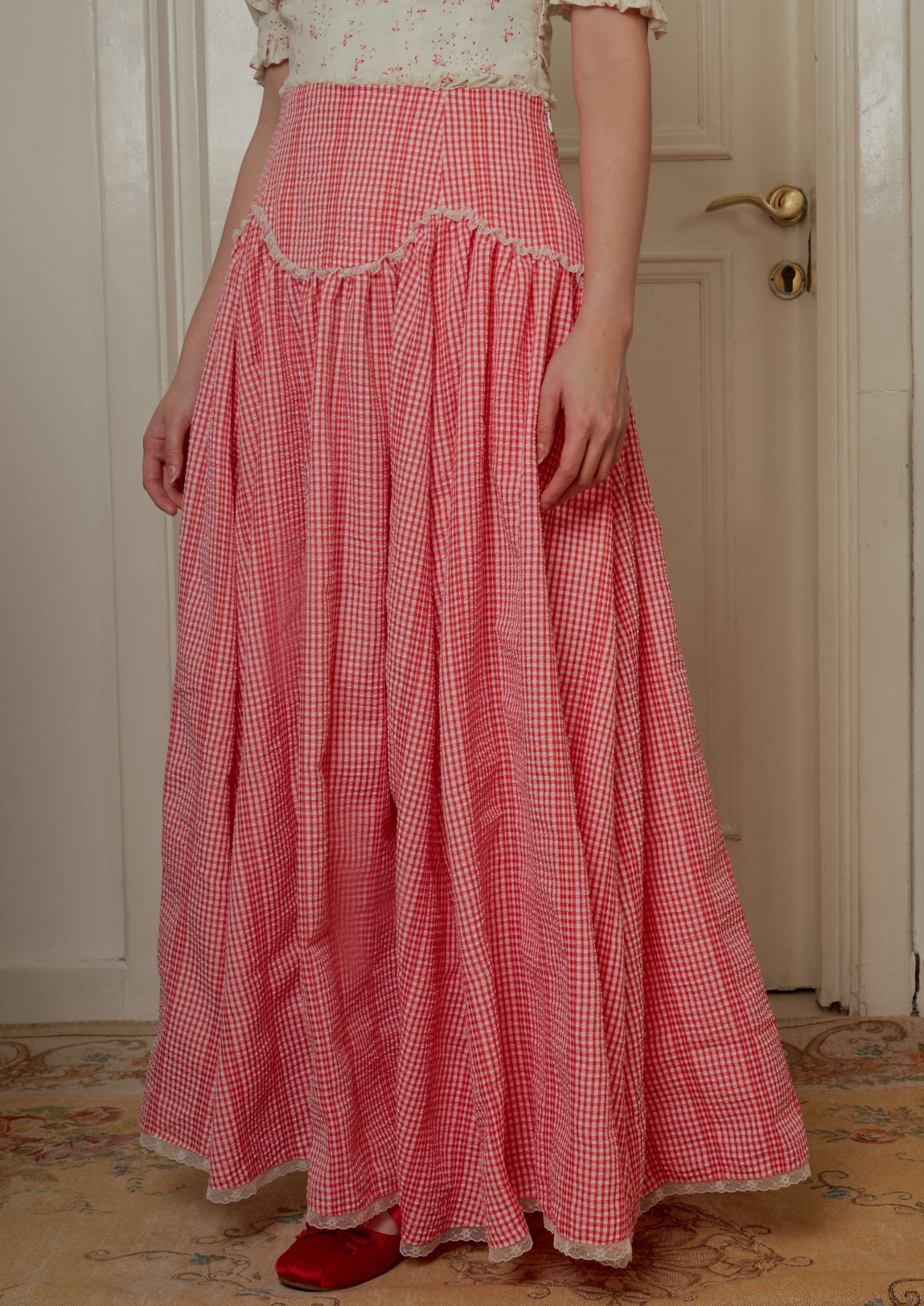 Mai Skirt in Red Gingham
