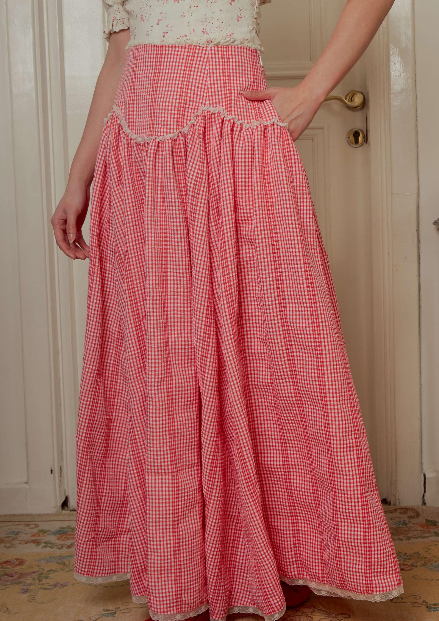 Mai Skirt in Red Gingham