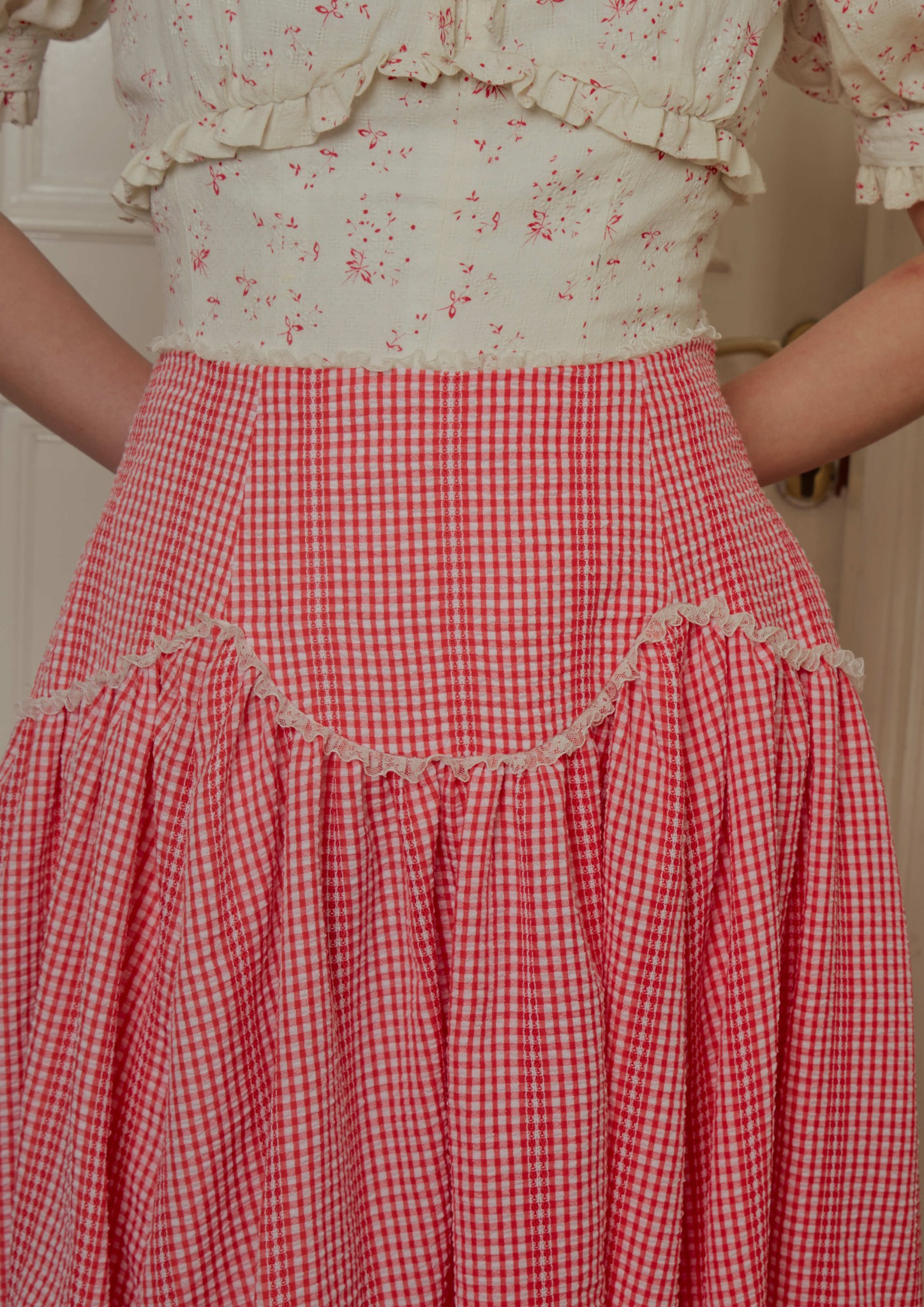 Mai Skirt in Red Gingham