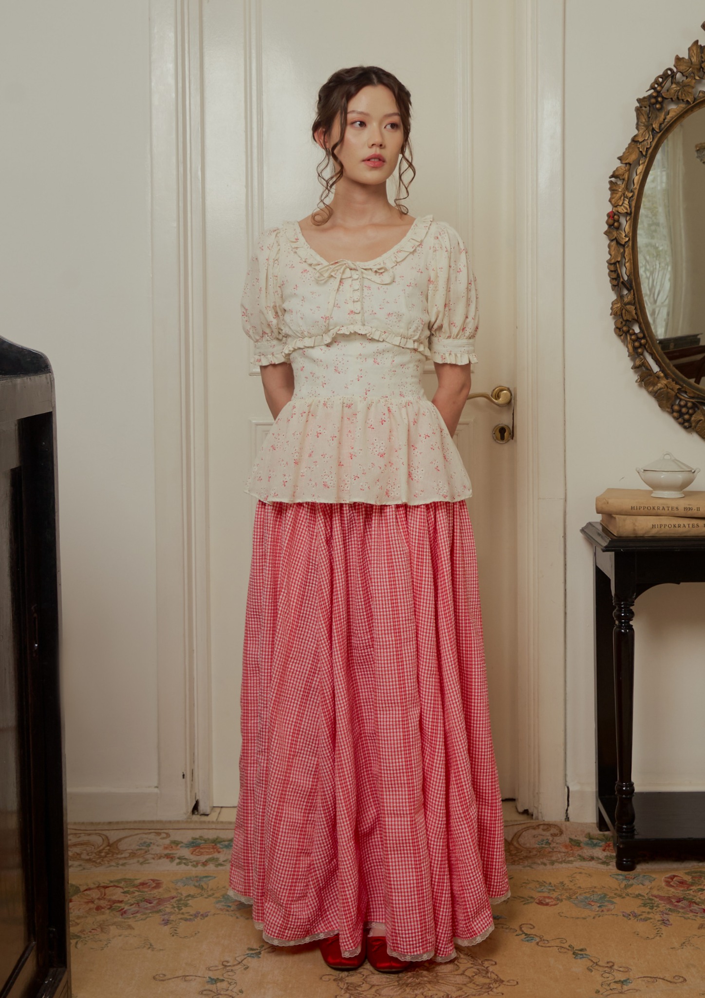 Mai Skirt in Red Gingham