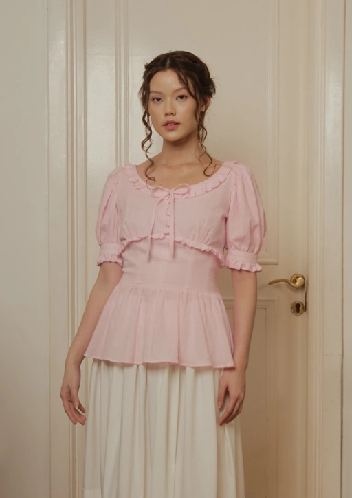 Image of Lenore Blouse in Pink