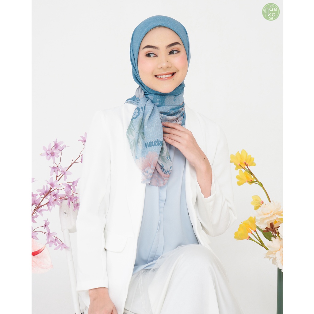 Blue Harmonie Series Scarf Voal Premium