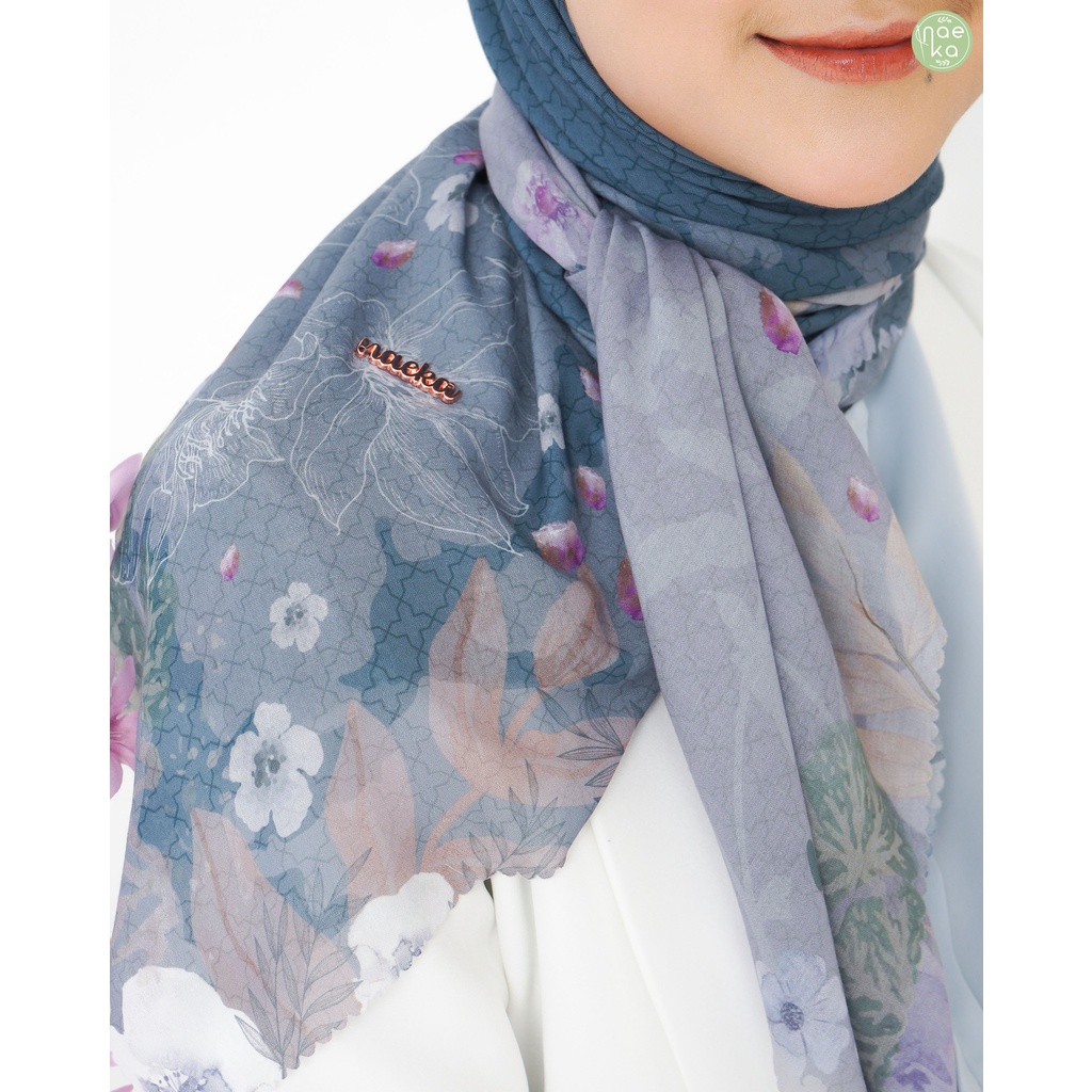 Blue Harmonie Series Scarf Voal Premium