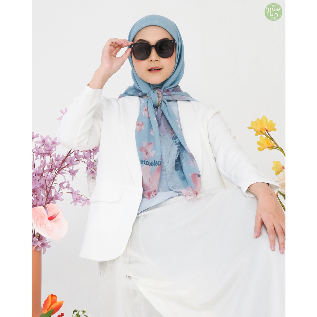 Blue Harmonie Series Scarf Voal Premium