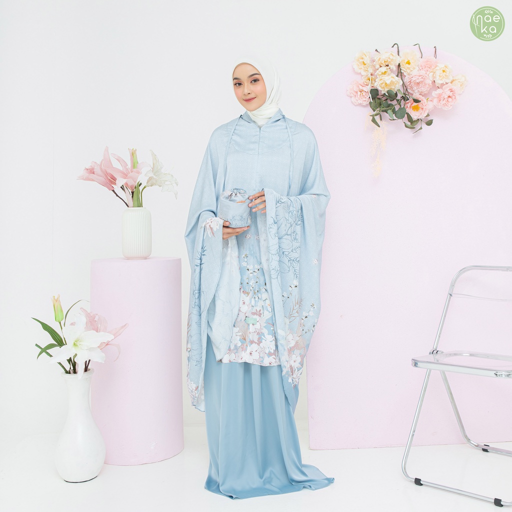 Naeka Mukena Alana 2in1 Silk Premium Printing Box Travel Friendly
