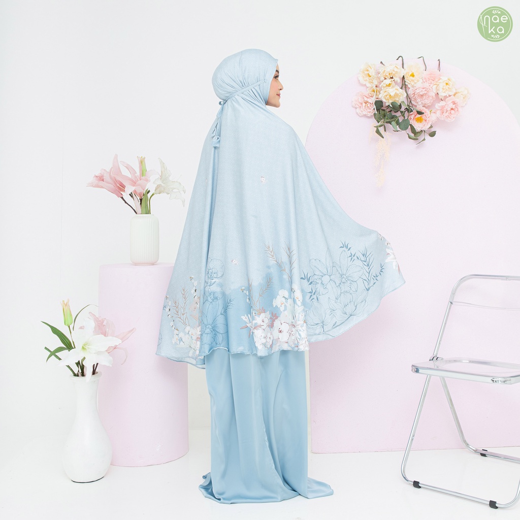 Naeka Mukena Alana 2in1 Silk Premium Printing Box Travel Friendly