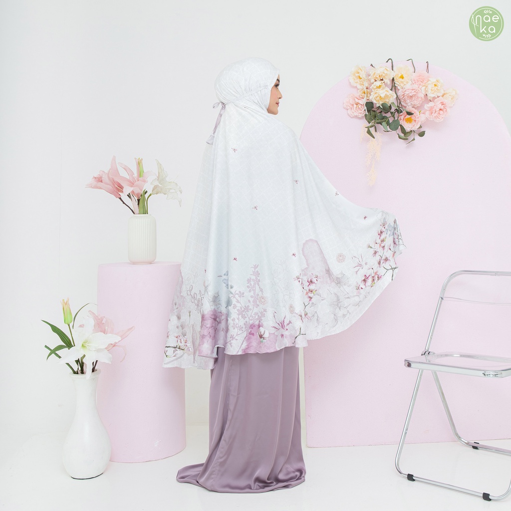 Naeka Mukena Alana 2in1 Silk Premium Printing Box Travel Friendly