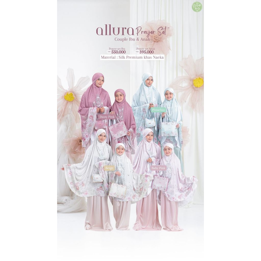 Mukena Allura Couple Ibu & Anak Silk Premium