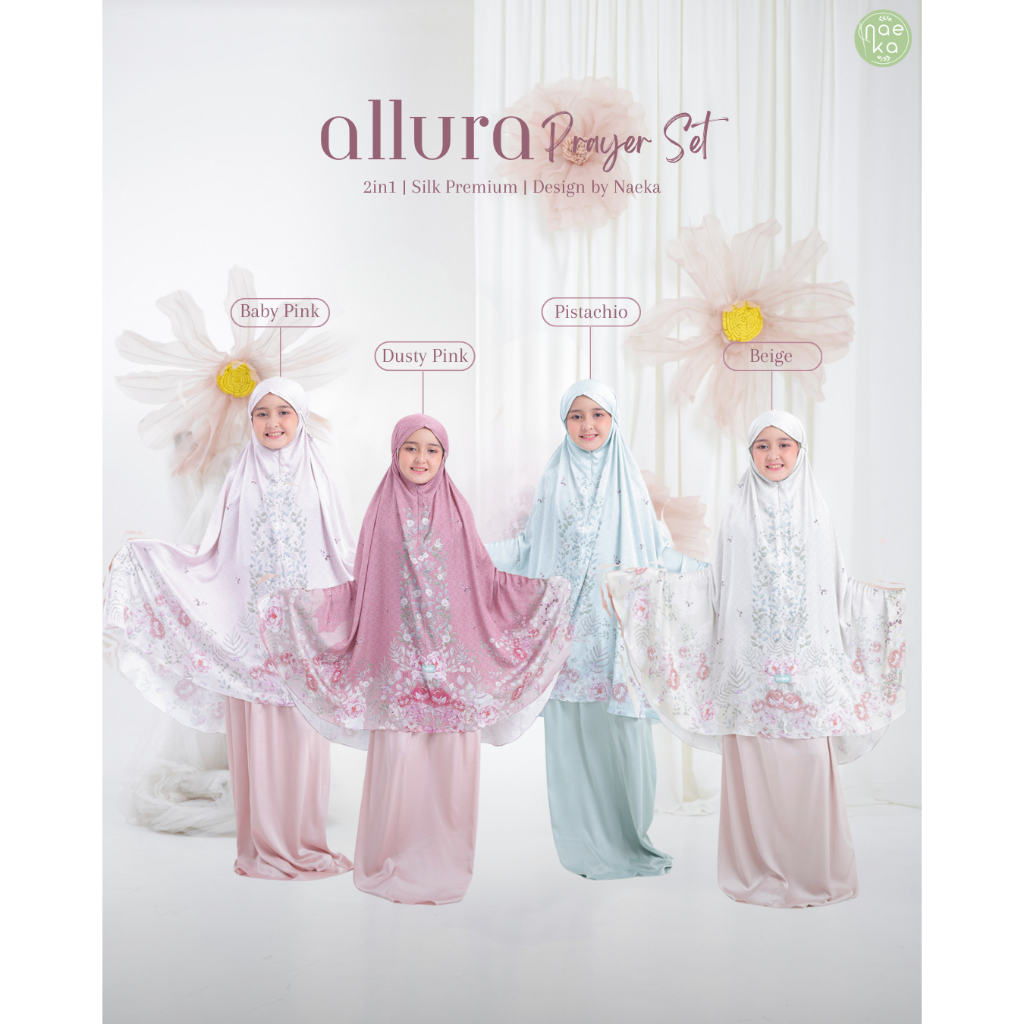Mukena Allura Anak Silk Premium