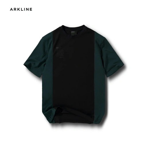 Image of Colorblocked "LIMIT" British Green - Black T-shirt