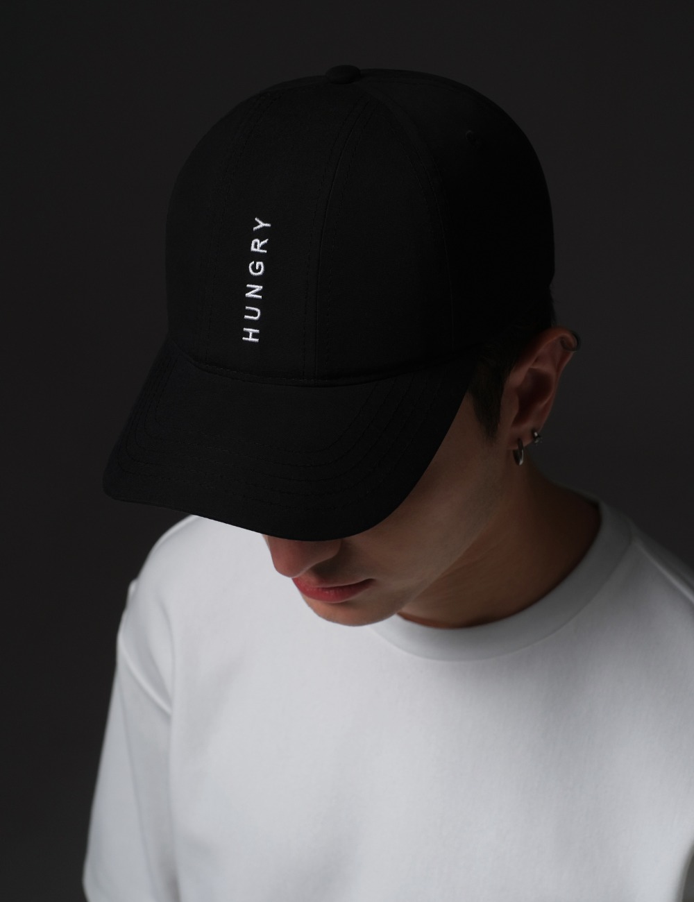 HUNGRY 7 Panels Cap Black