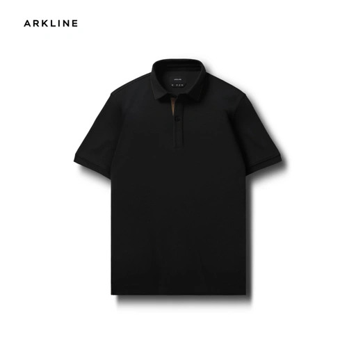 Image of Arkline Gentle Polo Shirt Obsidian Black