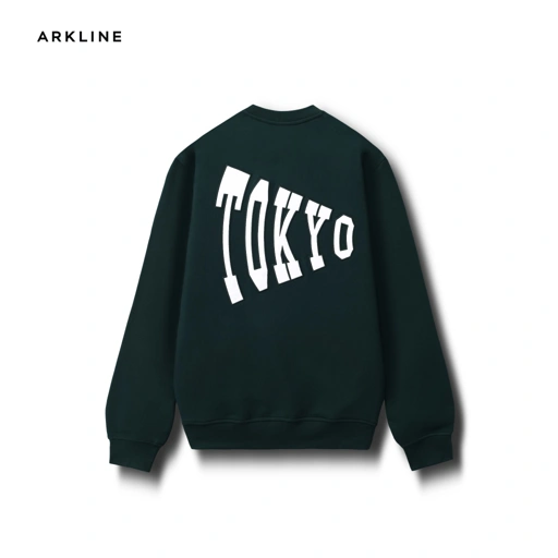Image of Arkline Collage Tokyo Sweatshirt British Green