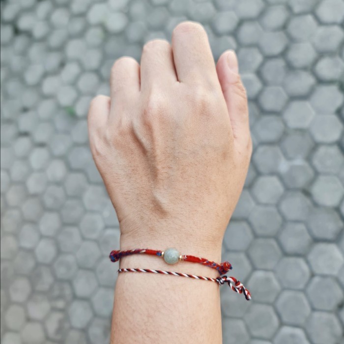 Wani Giok Burma Najla 23.08.085 Gelang Limited Kepang Tali Boho