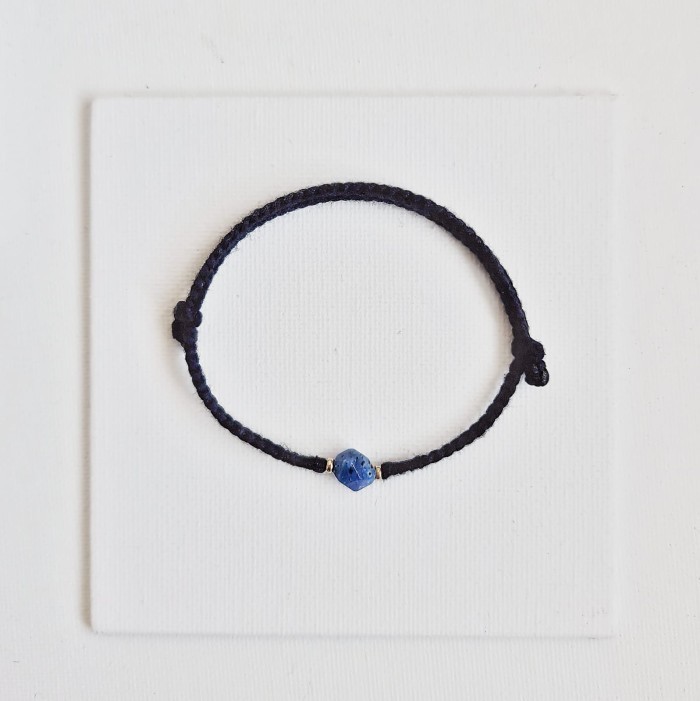 Srikandi Dual Hitam Lapis Lazuli 23.09.118 Gelang Kepang Tali Boho
