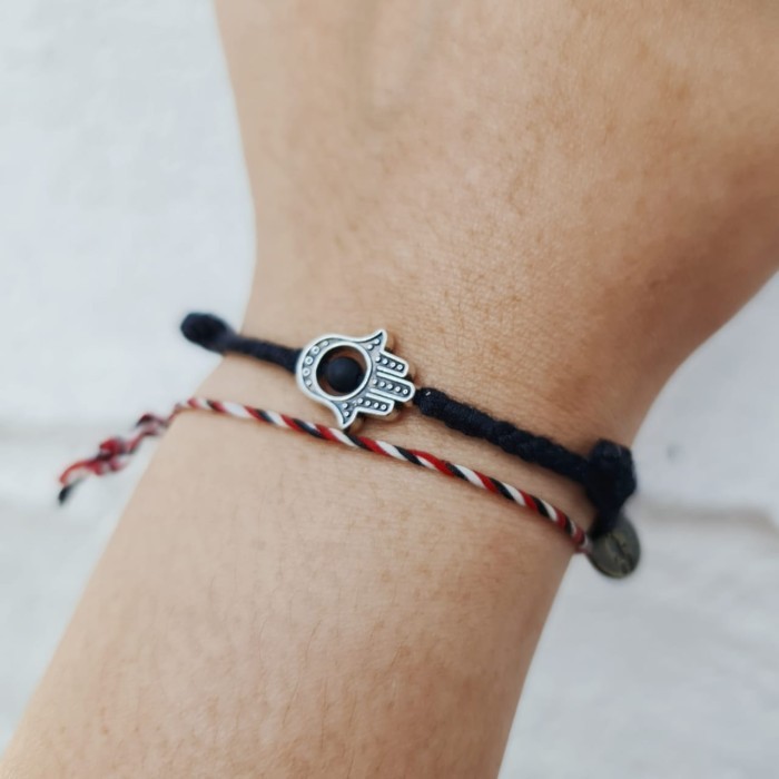 Nagendra Hamsa Onyx 23.10.147 Gelang Kepang Tali Boho Bohemian
