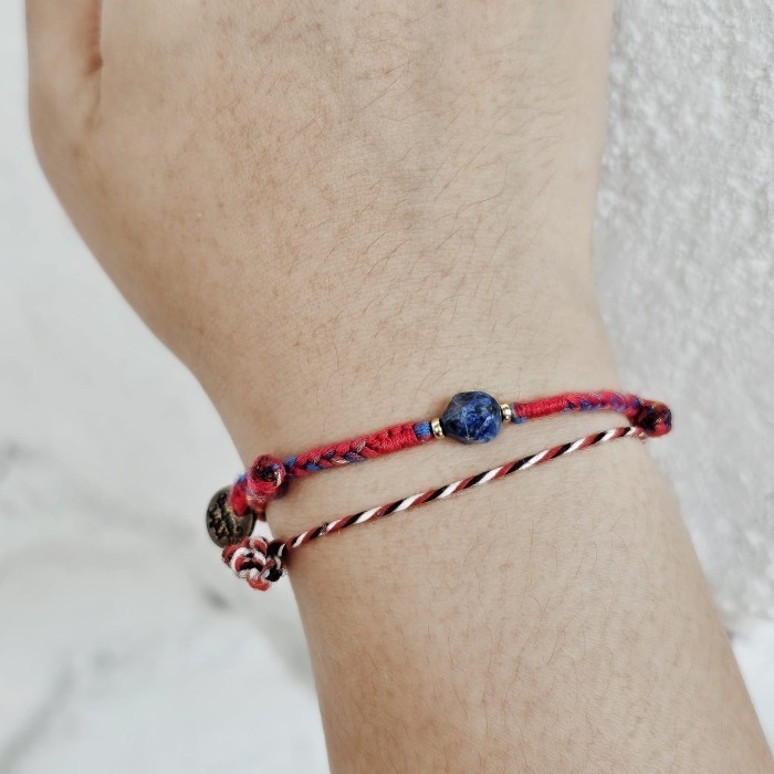 Srikandi Dual Najla Lapis Lazuli 23.10.151 Gelang Kepang Tali Boho