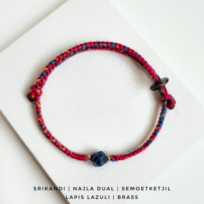 Srikandi Dual Najla Lapis Lazuli 23.10.151 Gelang Kepang Tali Boho