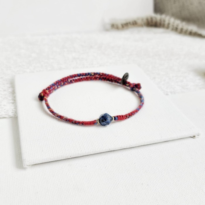 Srikandi Dual Najla Lapis Lazuli 23.10.151 Gelang Kepang Tali Boho