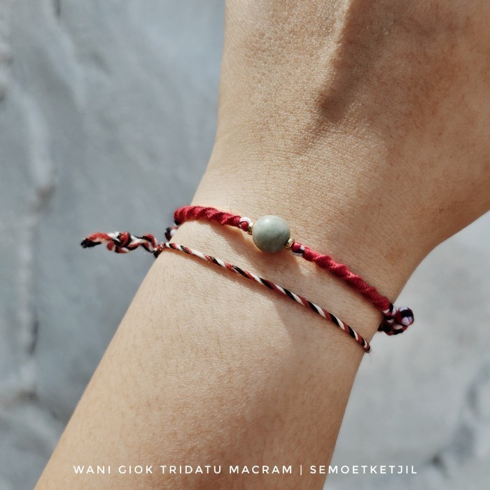 Wani Giok Tridatu Macram 23.11.176 Gelang Kepang Tali Boho Bohemian
