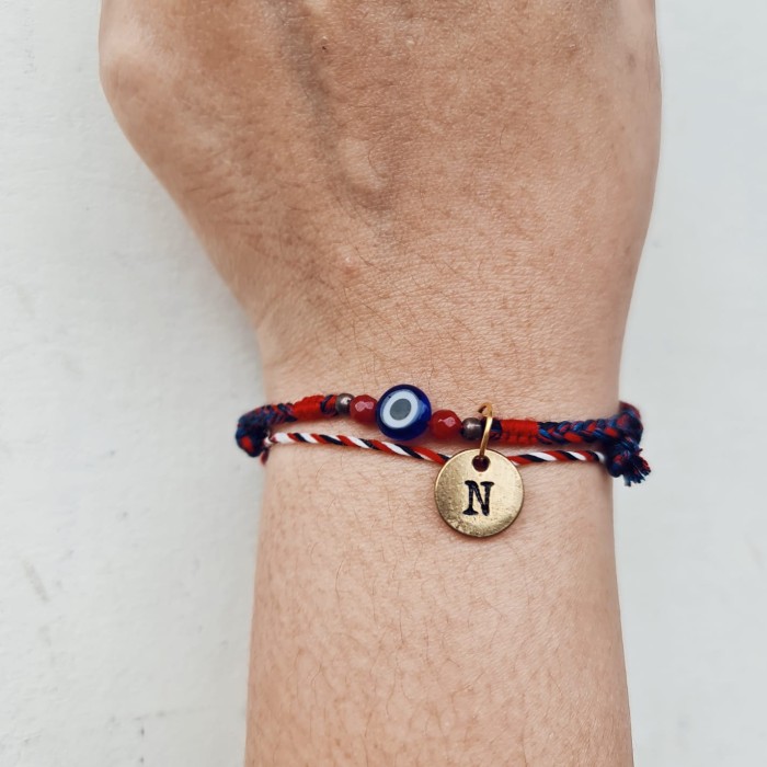 Nazar Boncugu Blawu Gudo LIMITED Gelang Kepang Tali Boho 22.12.363