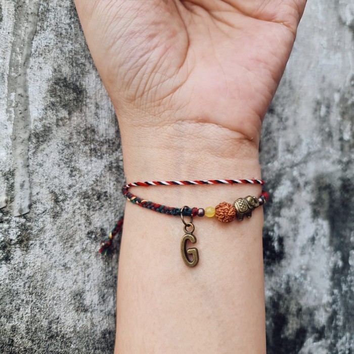 Sumitra Bhumi Ijo Gajah Gelang Kepang Tali Boho 22.12.369