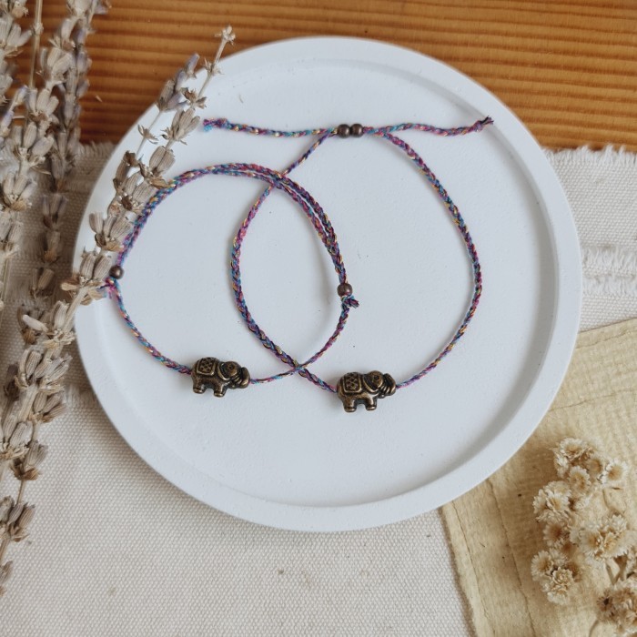 Sumitra Gajah Mauve Gelang Boho Bohemian Kepang Tali 21.151